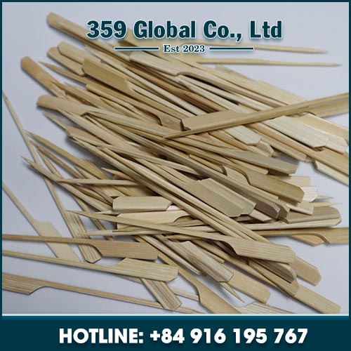 Bamboo flag skewer for BBQ grill
